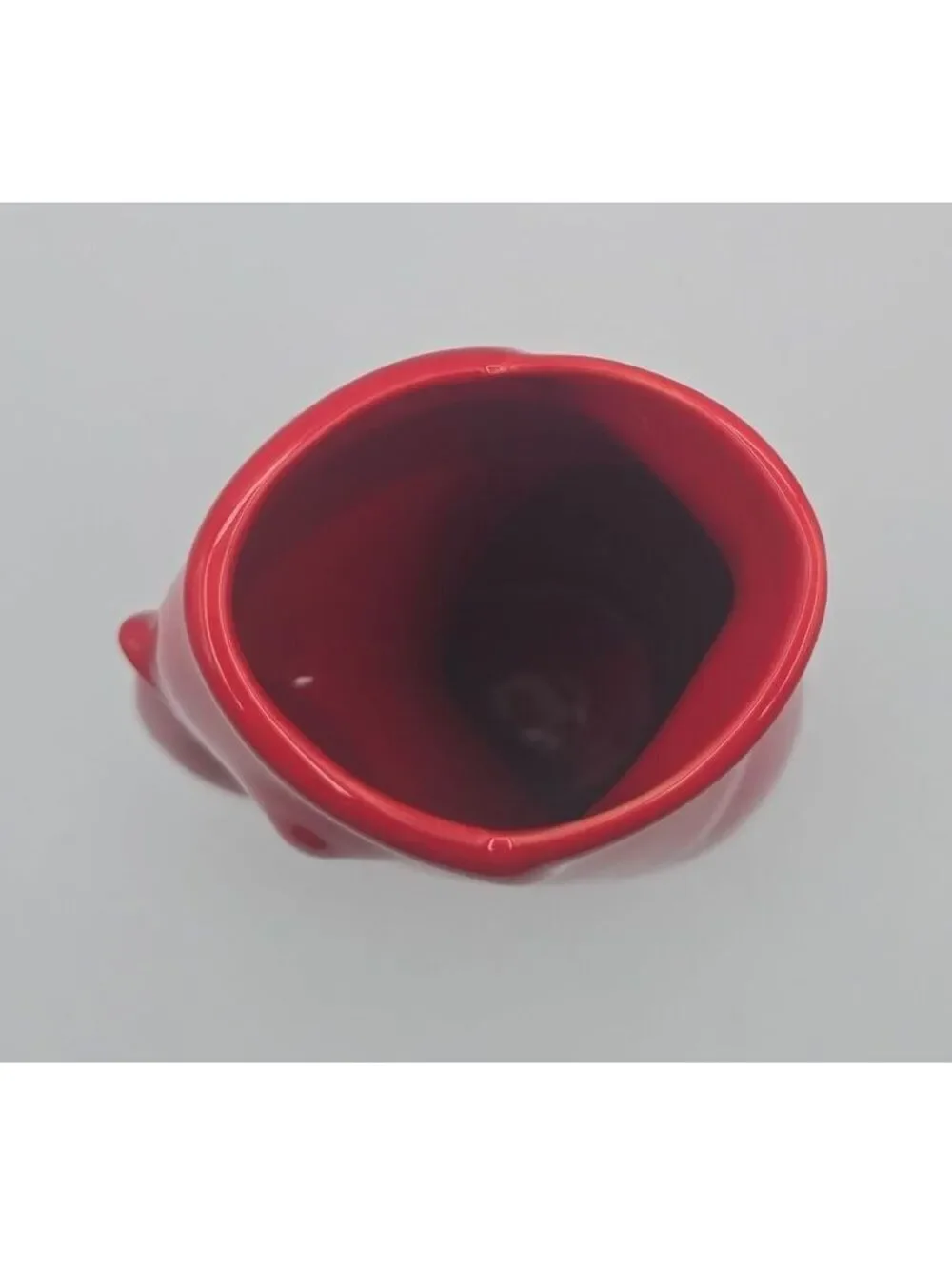 Vintage GurglePot Large Red Fish Pitcher Vase 42 oz Ceramic Gluggle Jug